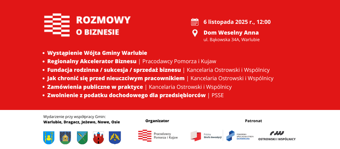ROZMOWY O BIZNESIE | Spotkanie w Warlubiu