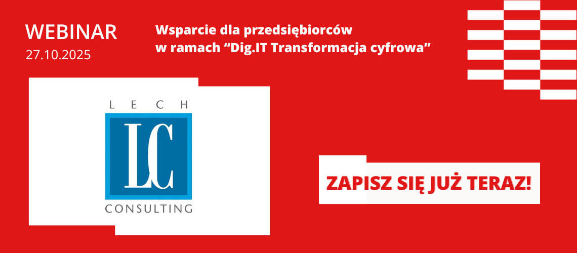 Webinar "Wsparcie dla przedsiębiorców w ramach Dig.IT Transformacja cyfrowa"